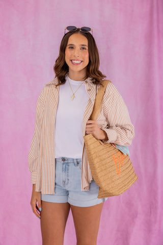 The Darling Effect Straw & Sun Tote – Beach