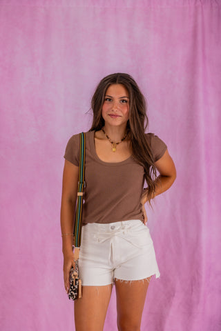 Z Supply Leisurely Scoop Neck Tee - Palo Santo