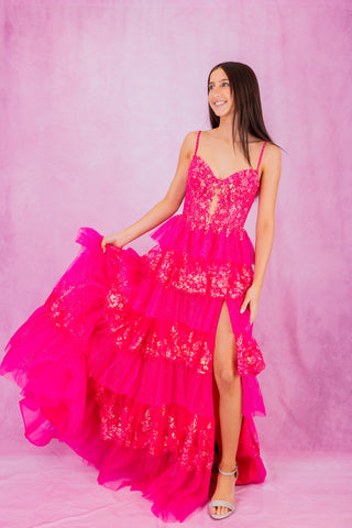 Sherri Hill 56982 - Fuchsia Size 0