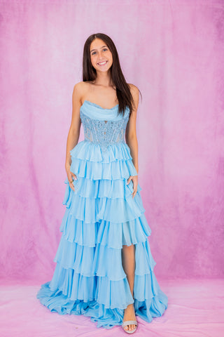 Sherri Hill 57497 - Light Blue Size 000