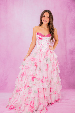 Sherri Hill 57820 - Pink Print Size 4