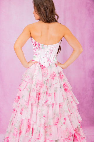 Sherri Hill 57820 - Pink Print Size 4