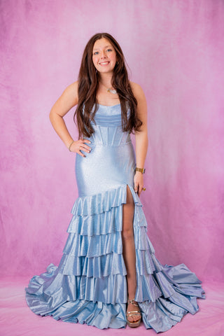 Sherri Hill 57618 - Light Blue Size 12