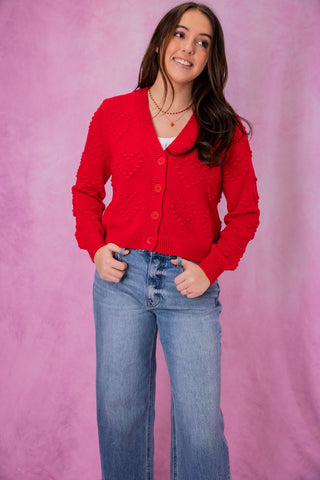 Z Supply All Yours Cardigan - Kiss Me Red