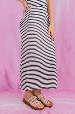 Z Supply Ainslie Stripe Midi Skirt - Eclipse