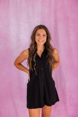 Z Supply New Light Textured Mini Dress - Black