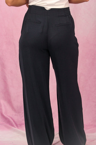 Navy Wide Leg Pants