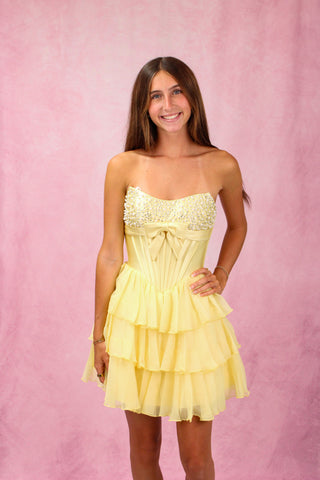 Sherri Hill 58176 - Yellow/Silver Size 00