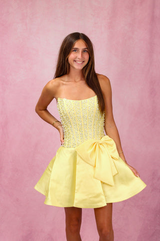 Sherri Hill 58105 - Yellow/Silver Size 2