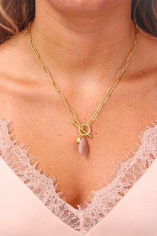 Spartina Suzy Toggle Necklace 18" Blush