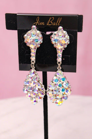 Jim Ball PV428 Earrings - AB/Silver