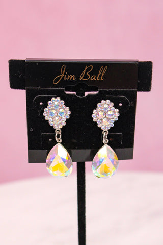 Jim Ball Earrings CE1205 - AB/Silver