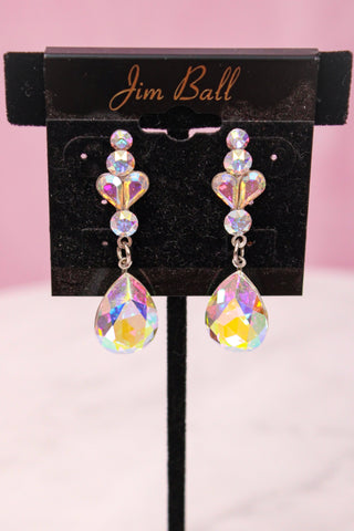 Jim Ball Earrings CE379 - AB/Silver