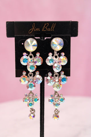 Jim Ball Earrings CE944 - AB/Silver