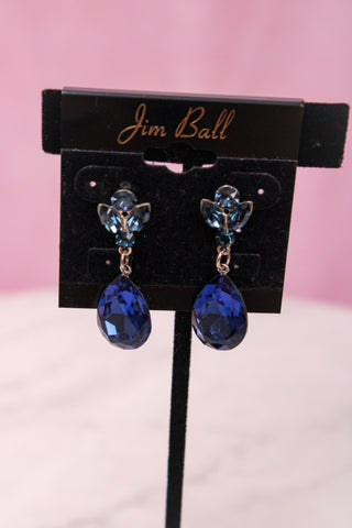 Jim Ball Earrings CE115 - Navy/Silver