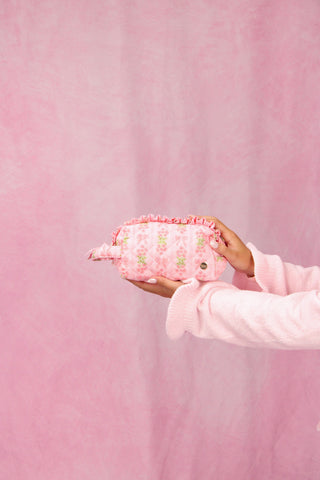 The Darling Effect Essentials Quilted Cosmetic Pouch – Oh So Fancy Pink
