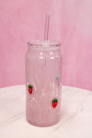 Swig Life Strawberry Shortcake Charm Glass 23oz