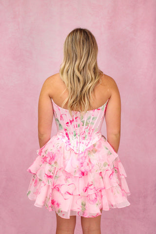 Sherri Hill 58021 - Pink Print Size 6