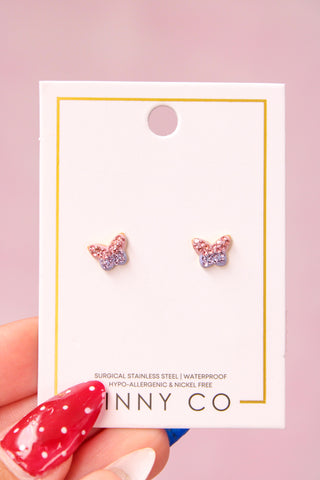 LINNY CO Screwback Stud Earrings - Bindi Butterfly