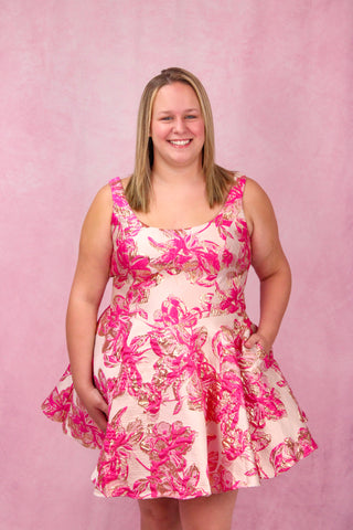 Sydney's Closet SC8169 - Fuchsia Floral Size 18W