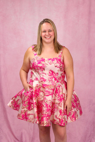 Sydney's Closet SC8165 - Fuchsia Floral Size 16W