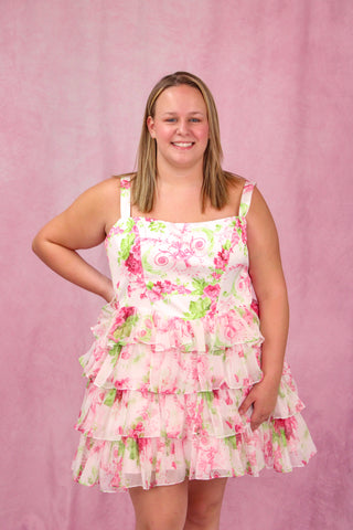 Sydney's Closet SC8176 - Pink Floral Size 18W