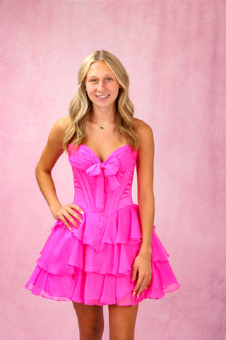 Sherri Hill 58074 - Bright Fuchsia Size 4