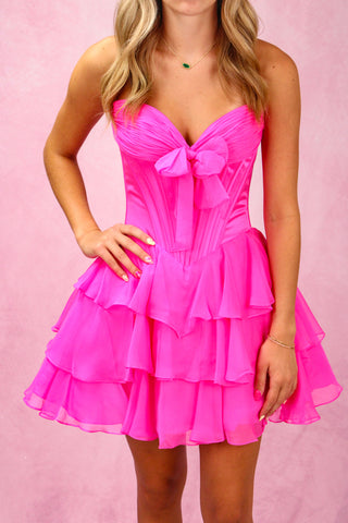 Sherri Hill 58074 - Bright Fuchsia Size 4