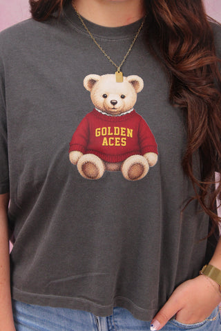Golden Aces Bear Boxy Midi Tee