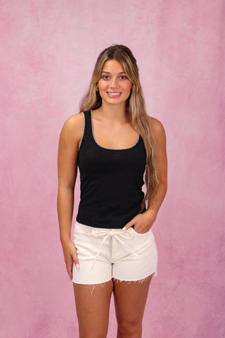 Z Supply Julian Crochet Tank - Black