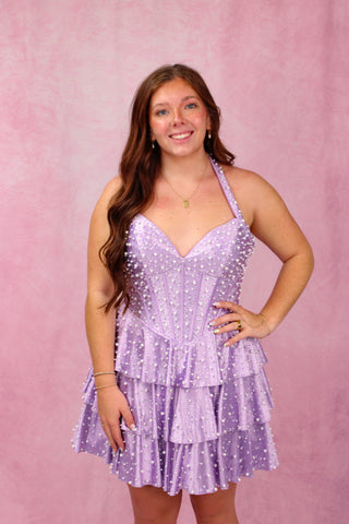 Sherri Hill 58104 - Lilac/Silver Size 12