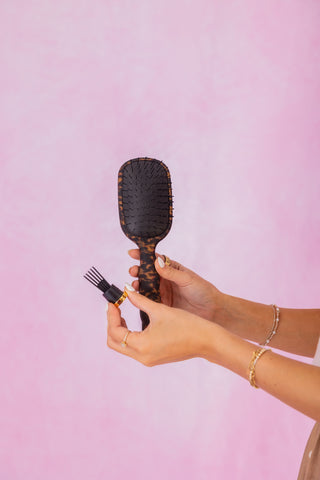 Teleties Boar Bristle Brush - Tortoise