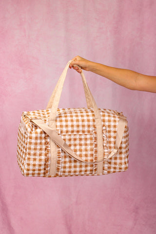 The Darling Effect On-The-Go Quilted Weekender Bag - Maple Gingham