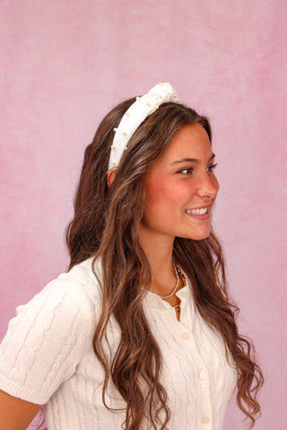 Ivory Pearl Studded Headband