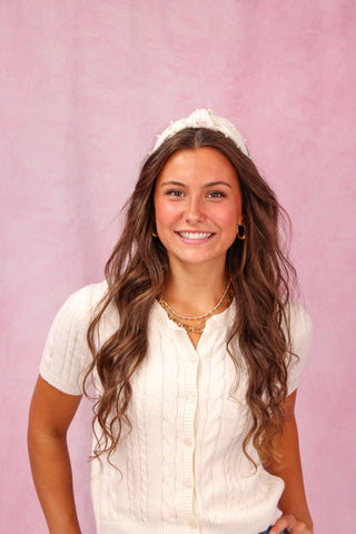 Ivory Pearl Studded Headband