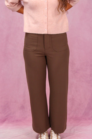 Brown Wide Leg Trousers