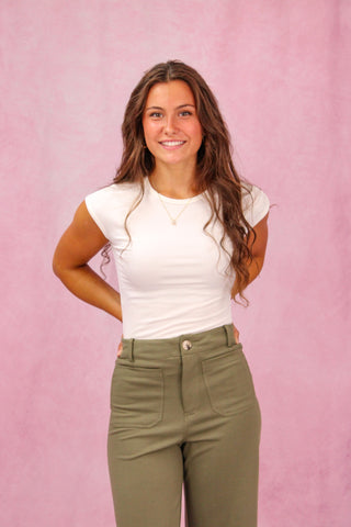 Olive Classic Fit Trousers