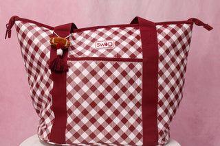 Swig Life Gameday Gingham Maroon Lunchi Lunch Bag