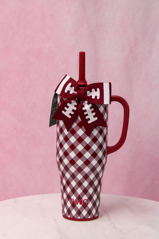 Swig Life Gameday Gingham Maroon Mega Mug 40 oz.