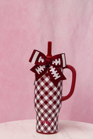 Swig Life Gameday Gingham Maroon Mega Mug 30 oz.