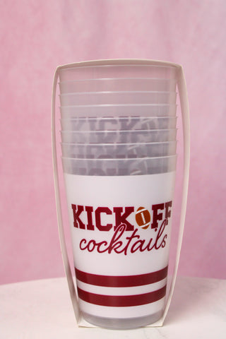 Swig Life Kickoff Cocktails Maroon Frost Flex Cup 20oz (Set of 8)