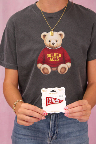 The Darling Effect Gameday Burgundy Iron-On Patch