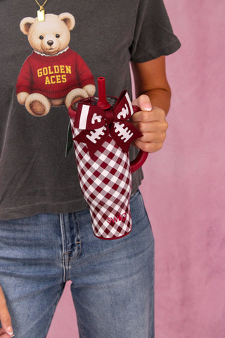 Swig Life Gameday Gingham Maroon Mega Mug 40 oz.