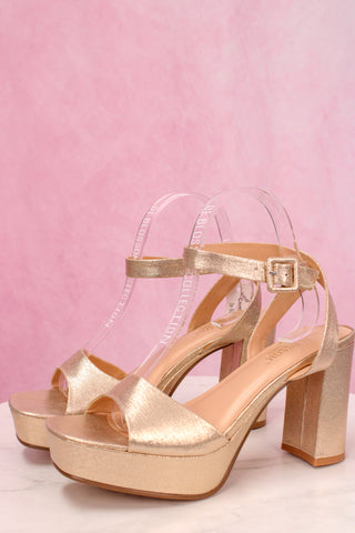 De Blossom Collection ANYA-2L Nude Shimmer Heel