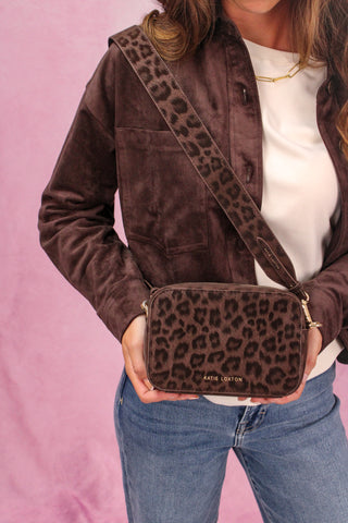 Katie Loxton Lottie Large Crossbody - Chocolate Leopard