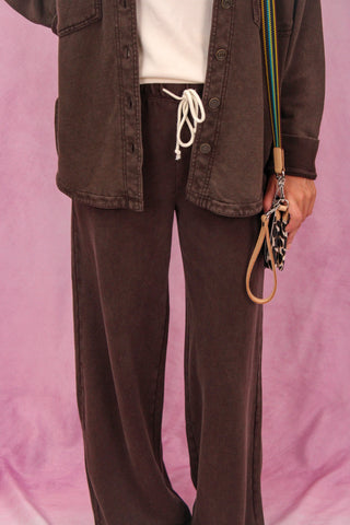 Z Supply Hunter French Terry Pant - Dark Chocolate