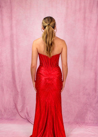 Sherri Hill 58215 - Red Size 4