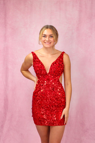 Sherri Hill 58426 - Red Size 2
