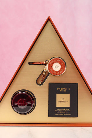 Glasshouse Fragrances Holiday Car Diffuser & Key Ring Gift Set