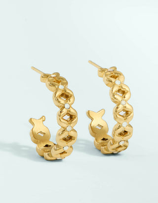 Spartina 449 Splash Collection Bridge Street Hoop Earrings 18mm